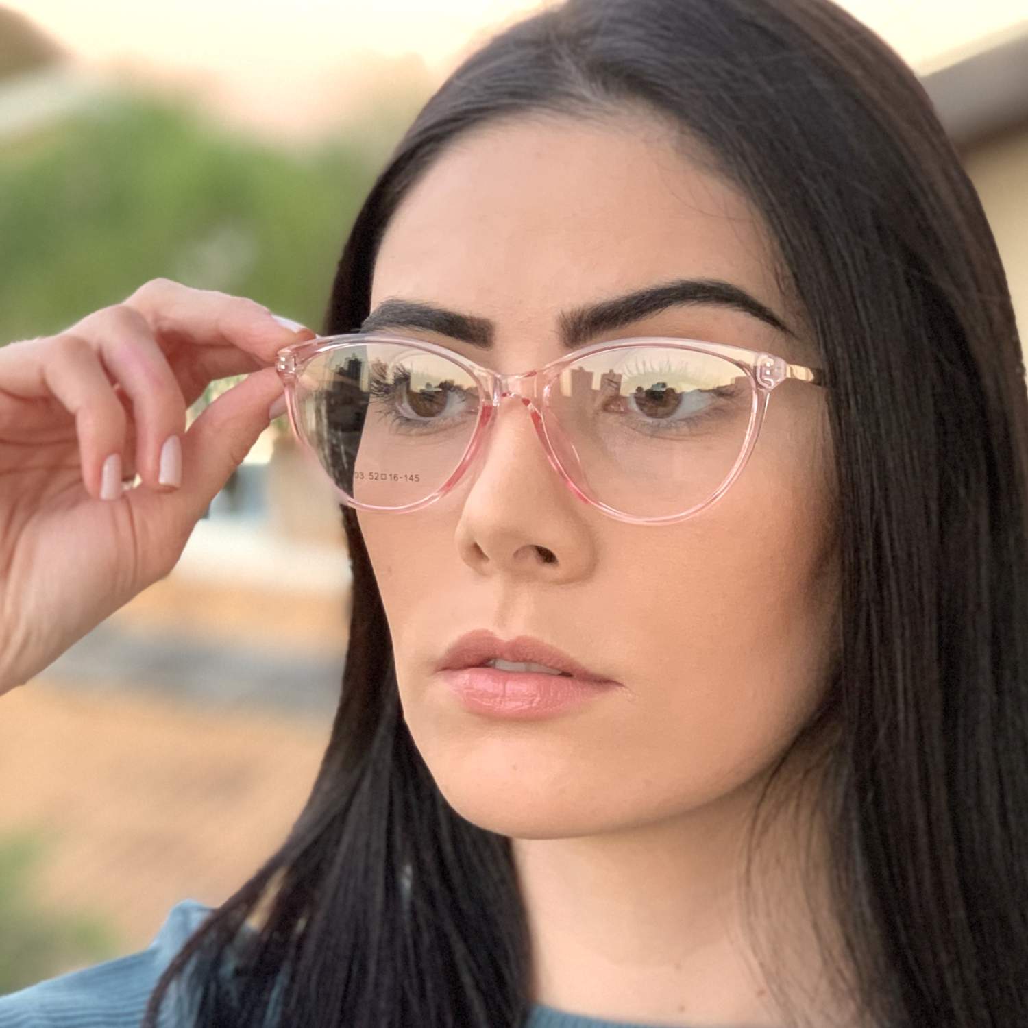 maze cheat Colleague Óculos de Grau Gatinho Rosa Transparente Naty - Safine