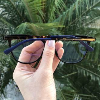saline.com.br oculos de grau 2 em 1 gatinho new azul com tartaruga 1