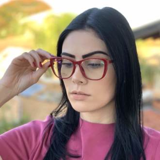 saline.com.br armacao de grau quadrada rachel vermelho