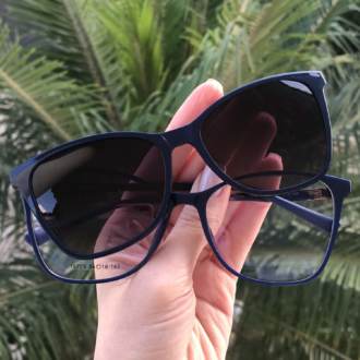 saline.com.br armacao de grau 2 em 1 bia azul com tartaruga