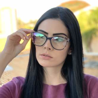 saline.com.br oculos de grau gatinho azul com tartaruga dina 2