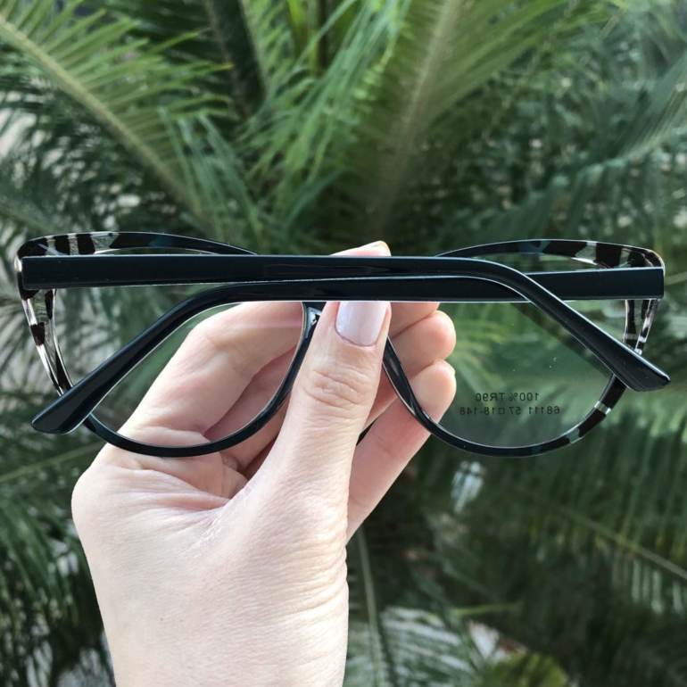 saline.com.br oculos de grau gatinho azul com tartaruga dina 4