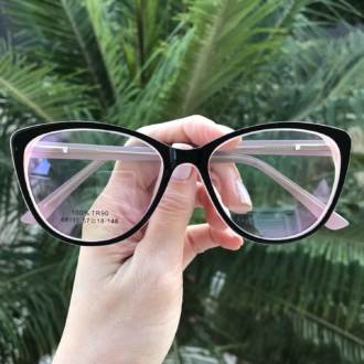 saline.com.br oculos de grau gatinho preto com rosa dina