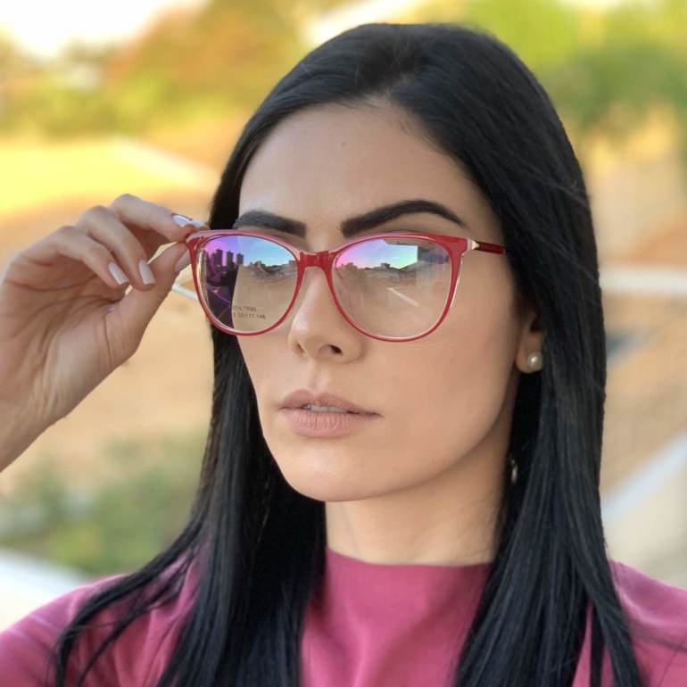 saline.com.br oculos de grau gatinho vermelho com transparente ste