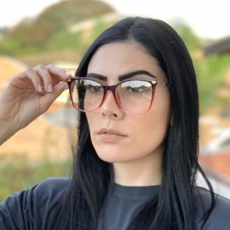saline.com.br oculos de grau quadrado vinho com transparente 3