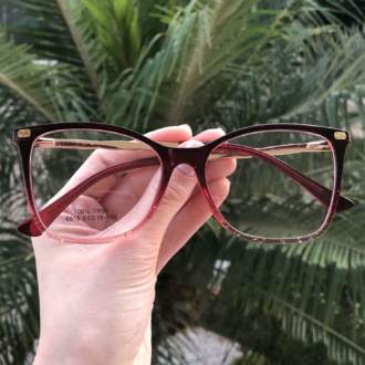 saline.com.br oculos de grau quadrado vinho com transparente