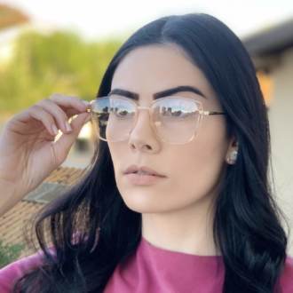 saline.com.br oculos de grau retangular rose transparente alice