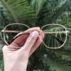 safine com br oculos de grau hexagonal dourado lais