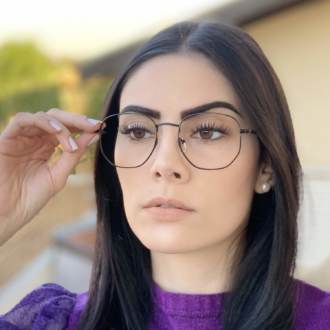 safine com br oculos de grau hexagonal preto lais 2