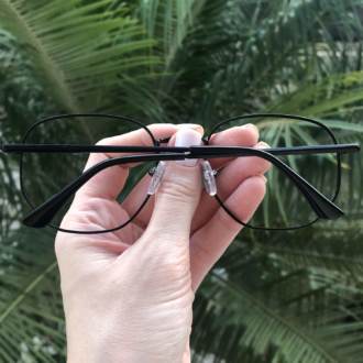safine com br oculos de grau hexagonal preto lais 4