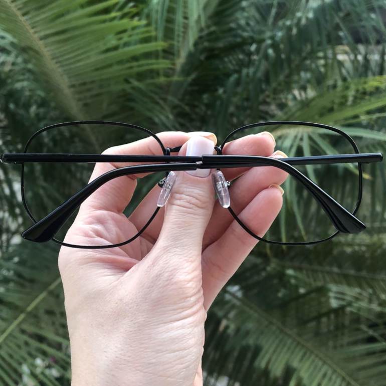 safine com br oculos de grau hexagonal preto lais 4