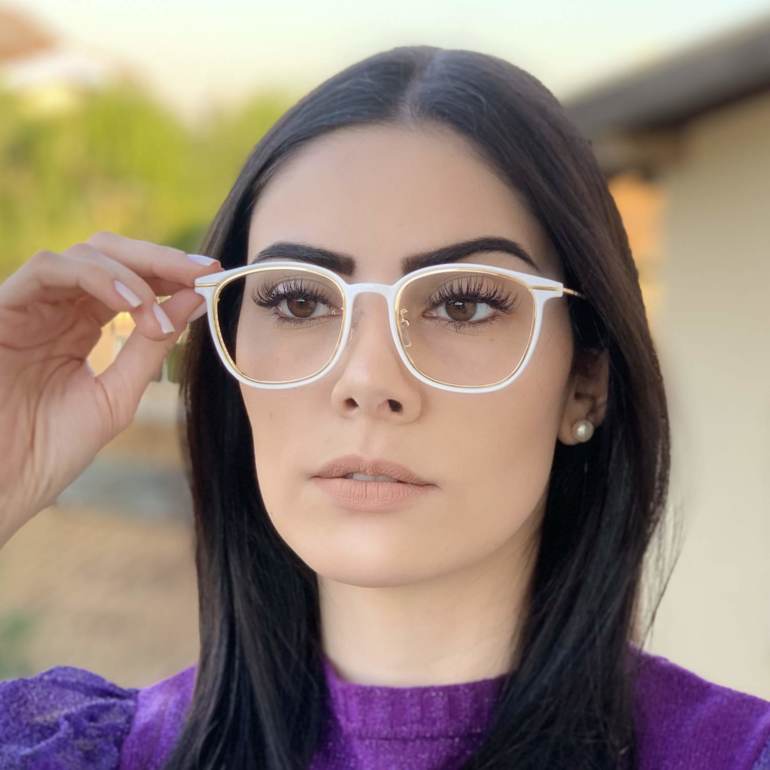 safine com br oculos de grau quadrado branco duda 3