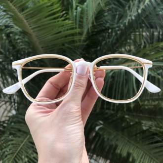 safine com br oculos de grau quadrado branco duda