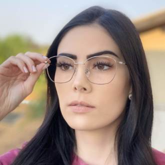 safine com br oculos de grau quadrado prata lila 2