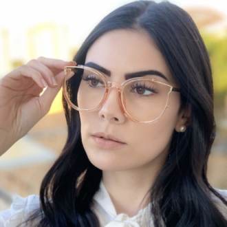 safine com br oculos de grau redondo rose transparente ariana 4