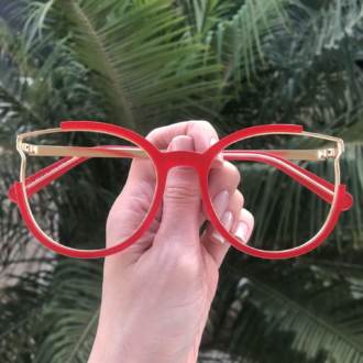 safine com br oculos de grau redondo vermelho ariana