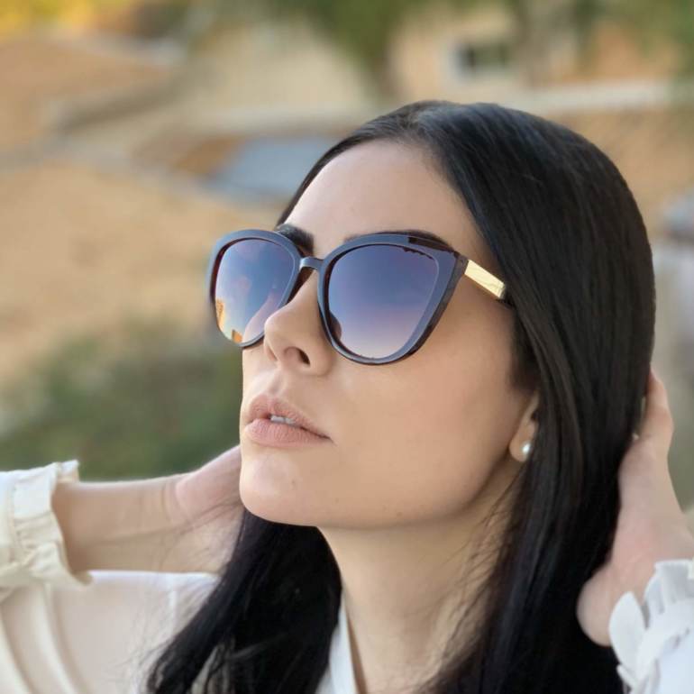 safine com br oculos de sol gatinho marrom paty