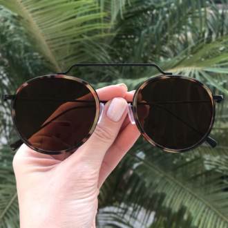 safine com br oculos de sol redondo marrom com tartaruga ivy new 3