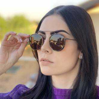 safine com br oculos de sol redondo marrom com tartaruga ivy new