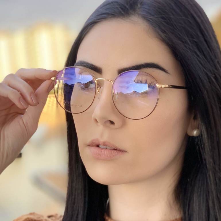saline.com.br oculos de grau redondo dourado com marsala raissa 3