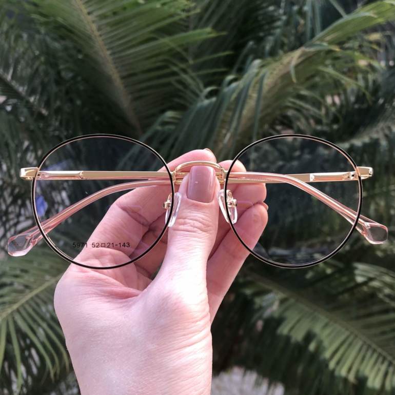 saline.com.br oculos de grau redondo dourado com marsala raissa