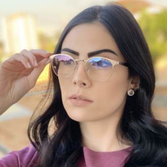 saline.com.br oculos de grau redondo dourado janine