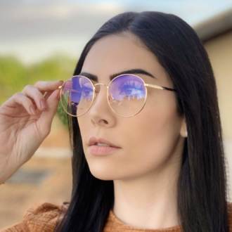 saline.com.br oculos de grau redondo dourado raissa