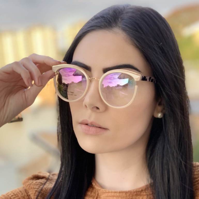 saline.com.br oculos de grau redondo nude com tartaruga eva 2 0 4