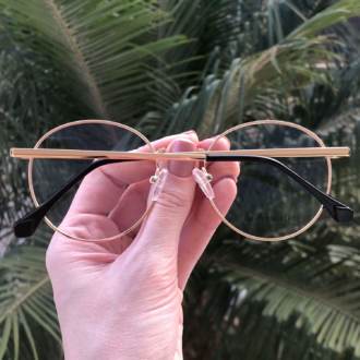 saline.com.br oculos de grau redondo preto com dourado raissa 4