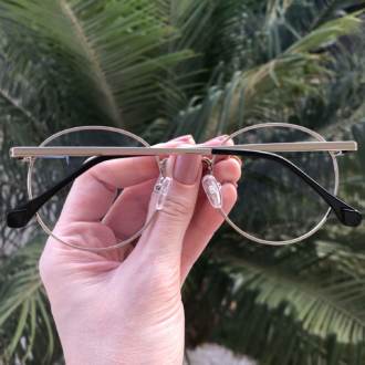 saline.com.br oculos de grau redondo preto com prata raissa 1