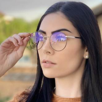 saline.com.br oculos de grau redondo preto com prata raissa 2