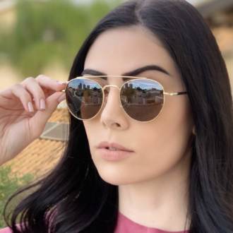 saline.com.br oculos de sol aviador tifany dourado com marrom 1