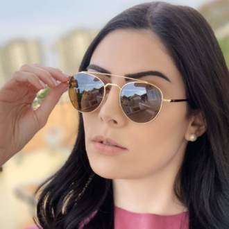 saline.com.br oculos de sol aviador tifany dourado com marrom 2