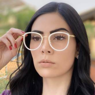 safine com br oculos de grau gatinho branco cecilia 1