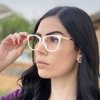 safine com br oculos de grau gatinho branco fran