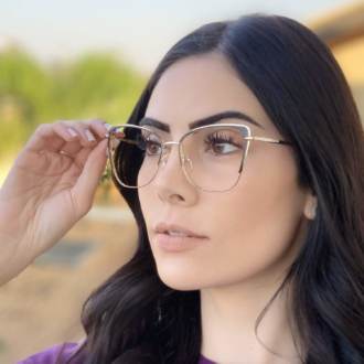 safine com br oculos de grau gatinho dourado com preto karina