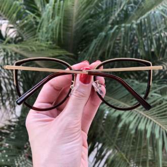 safine com br oculos de grau gatinho marrom cecilia 1
