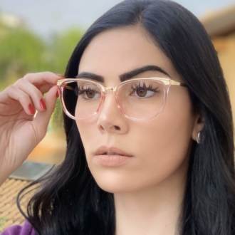 safine com br oculos de grau gatinho rosa transparente fran 1