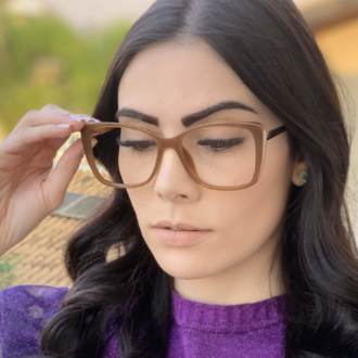 safine com br oculos de grau quadrado caramelo sue 3