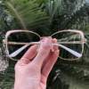 safine com br oculos de grau quadrado dourado com rosa eli