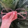 safine com br oculos de grau quadrado rosa may