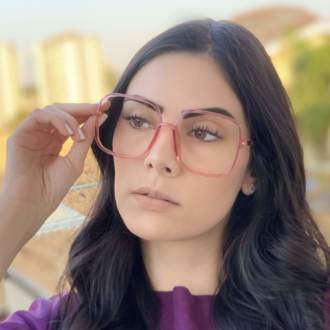 safine com br oculos de grau quadrado rosa may 4