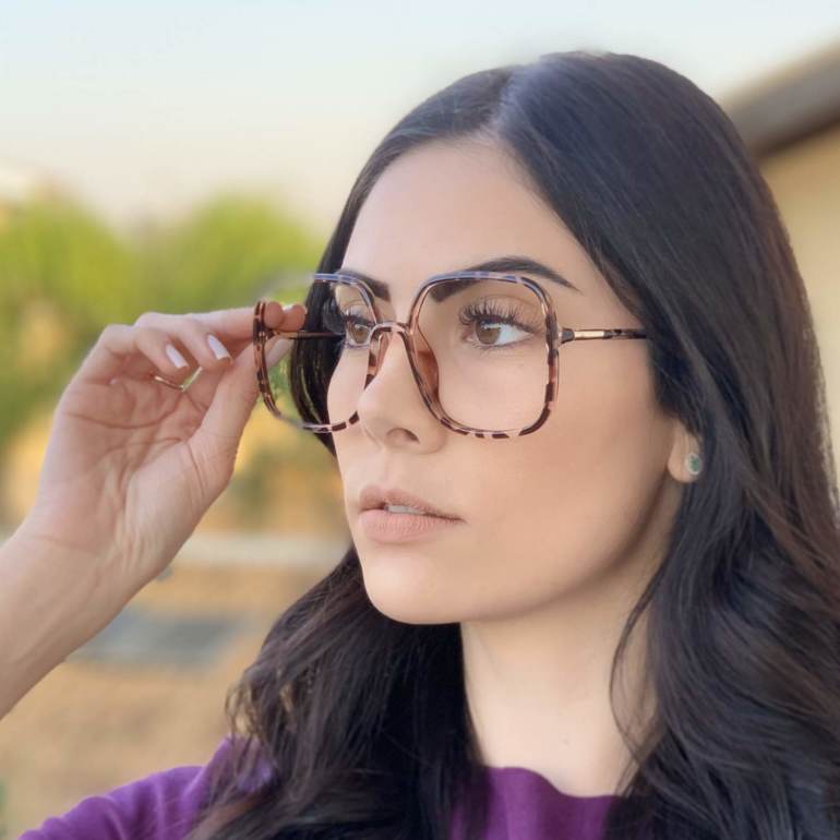 safine com br oculos de grau quadrado transparente com tartaruga may 2
