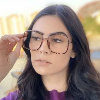 safine com br oculos de grau quadrado transparente com tartaruga may 4