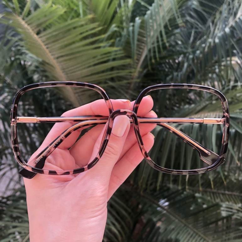 safine com br oculos de grau quadrado transparente com tartaruga may