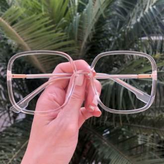 safine com br oculos de grau quadrado transparente may