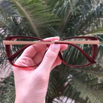 safine com br oculos de grau quadrado vermelho sue 1
