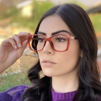 safine com br oculos de grau quadrado vermelho sue 2