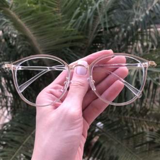 safine com br oculos de grau redondo azul transparente bru