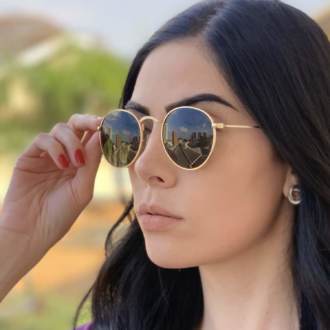 safine com br oculos de sol redondo verde com dourado laura 1